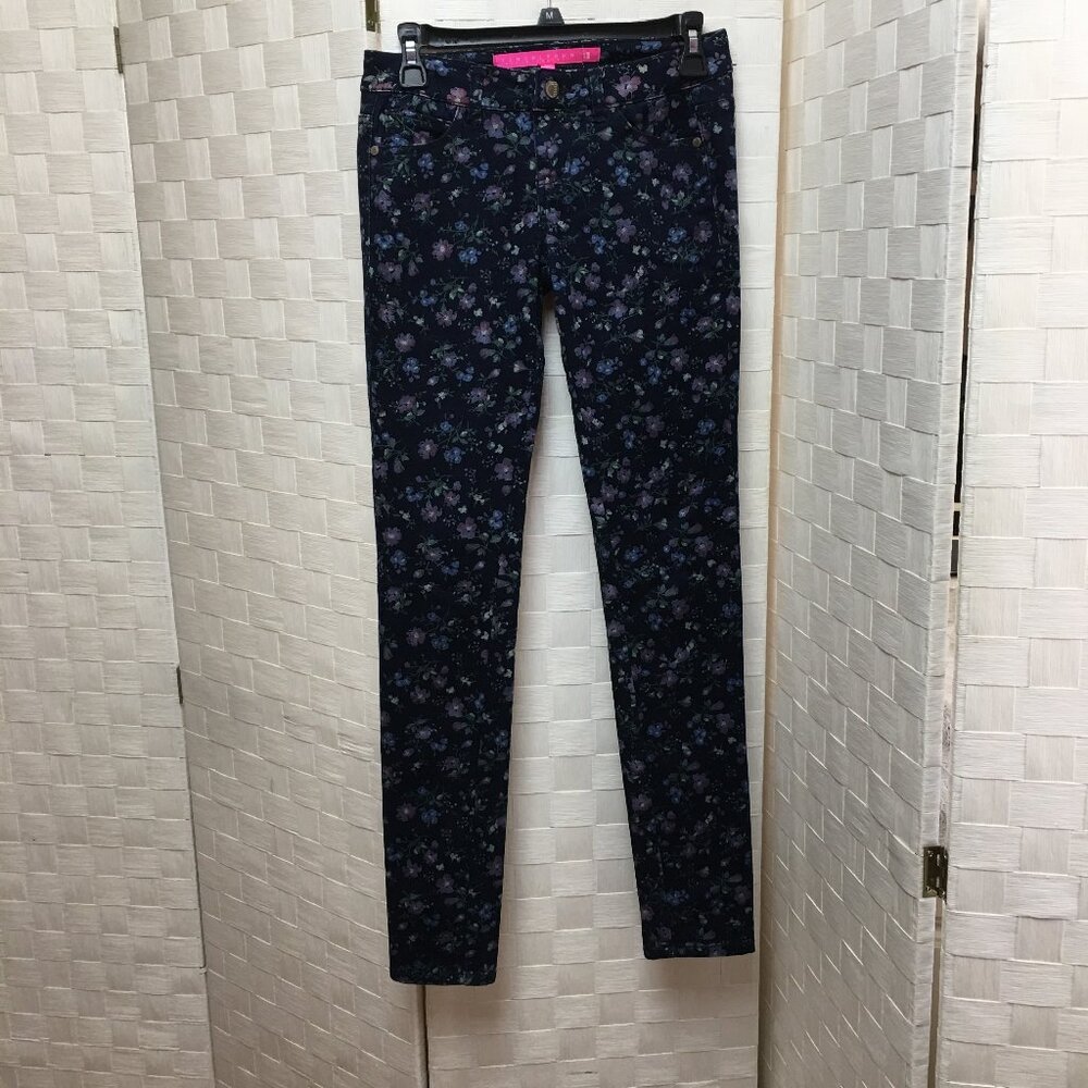 Tinseltown blue floral skinny jeans juniors size 1